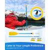 OCEANBROAD Canoe Paddle, Adjustable from 4’3”to 5’3”/130cm to 160cm Aluminum Shaft with Plastic Blade for Canoeing Boating Kayaking, 3-Piece Floatable Oar(Yellow)