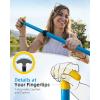 OCEANBROAD Canoe Paddle, Adjustable from 4’3”to 5’3”/130cm to 160cm Aluminum Shaft with Plastic Blade for Canoeing Boating Kayaking, 3-Piece Floatable Oar(Yellow)