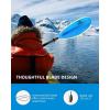 OCEANBROAD Carbon Fiber Kayak Paddle 90.5in/230cm, 86in/218cm for Adults Kayaking Boating Canoeing Oar with Paddle Leash(Blue)