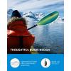 OCEANBROAD Carbon Fiber Kayak Paddle 90.5in/230cm, 86in/218cm for Adults Kayaking Boating Canoeing Oar with Paddle Leash(Green Aurora)