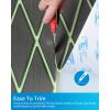 OCEANBROAD Diamond Pattern Boat Flooring Self-Adhesive EVA Foam Marine Decking Non-Slip Sheet for Boats, 96”x47” Dark Gray with Mint Green Lines