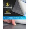 OCEANBROAD Diamond Pattern Boat Flooring Self-Adhesive EVA Foam Marine Decking Non-Slip Sheet for Boats, 96”x47” Dark Gray with Mint Green Lines