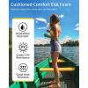OCEANBROAD Diamond Pattern Boat Flooring Self-Adhesive EVA Foam Marine Decking Non-Slip Sheet for Boats, 96”x47” Dark Gray with Mint Green Lines