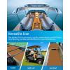 OCEANBROAD Diamond Pattern Boat Flooring Self-Adhesive EVA Foam Marine Decking Non-Slip Sheet for Boats(Brown with Black Lines)