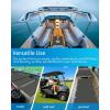 OCEANBROAD Diamond Pattern Boat Flooring Self-Adhesive EVA Foam Marine Decking Non-Slip Sheet for Boats(Dark Gray with Black Lines)