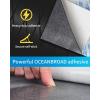 OCEANBROAD Diamond Pattern Boat Flooring Self-Adhesive EVA Foam Marine Decking Non-Slip Sheet for Boats(Dark Gray with Black Lines)