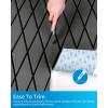 OCEANBROAD Diamond Pattern Boat Flooring Self-Adhesive EVA Foam Marine Decking Non-Slip Sheet for Boats(Dark Gray with Black Lines)