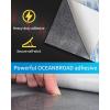 OCEANBROAD Diamond Pattern Boat Flooring Self-Adhesive EVA Foam Marine Decking Non-Slip Sheet for Boats(Dark Gray with Red Lines)