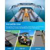 OCEANBROAD Diamond Pattern Boat Flooring Self-Adhesive EVA Foam Marine Decking Non-Slip Sheet for Boats(Gray with Black Lines)