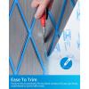 OCEANBROAD Diamond Pattern Boat Flooring Self-Adhesive EVA Foam Marine Decking Non-Slip Sheet for Boats(Gray with Blue Lines)