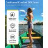 OCEANBROAD Diamond Pattern Boat Flooring Self-Adhesive EVA Foam Marine Decking Non-Slip Sheet for Boats(Gray with Blue Lines)