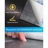 OCEANBROAD Diamond Pattern Boat Flooring Self-Adhesive EVA Foam Marine Decking Non-Slip Sheet for Boats(Gray with Red Lines)