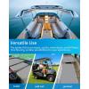 OCEANBROAD Diamond Pattern Boat Flooring Self-Adhesive EVA Foam Marine Decking Non-Slip Sheet for Boats(Gray with White Lines)