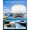 OCEANBROAD Dock Bumpers Wheel, Corner Mount Boat Dock Wheel Bumper, 12.6-Inch Inflatable Marine-Grade PVC, Smooth Rolling Design with Hardware & Cover, Easy Installation for Dock and Boat Protection