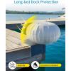 OCEANBROAD Dock Bumpers Wheel, Corner Mount Boat Dock Wheel Bumper, 12.6-Inch Inflatable Marine-Grade PVC, Smooth Rolling Design with Hardware & Cover, Easy Installation for Dock and Boat Protection