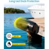 OCEANBROAD Dock Corner Bumpers 2 Pack, 10.6-Inch Corner Dock Guard for 90-Degree Angles, UV-Resistant Inflatable PVC with Stainless Steel Hardware, Easy Installation for Boat and Dock Protection