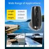 OCEANBROAD Dock Corner Bumpers 2 Pack, 10.6-Inch Corner Dock Guard for 90-Degree Angles, UV-Resistant Inflatable PVC with Stainless Steel Hardware, Easy Installation for Boat and Dock Protection