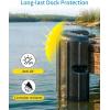 OCEANBROAD Dock Corner Bumpers, Heavy-Duty Marine Guard for Dock Corner & Edge Protection, UV-Resistant PVC with Stainless Steel Hardware, Vertical Installation for Straight Corners(Black)