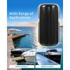 OCEANBROAD Dock Corner Bumpers, Heavy-Duty Marine Guard for Dock Corner & Edge Protection, UV-Resistant PVC with Stainless Steel Hardware, Vertical Installation for Straight Corners(Black)