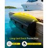 OCEANBROAD Dock Fender Bumpers, 17-Inch Horizontal Dock Bumpers for Edge, UV-Resistant Inflatable PVC Side Guard with Hardware, Durable for Boat and Dock Protection, Easy Installation(Black)