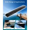 OCEANBROAD Dock Piling Bumpers 2 Pack, 48 Inch Marine-Grade Vertical Protection, 6.2″ x 3.5″ Inflatable PVC Fender Guards for Posts & Pilings, with Stainless Steel Hardware, Easy Installation