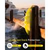 OCEANBROAD Dock Piling Bumpers 2 Pack, 48 Inch Marine-Grade Vertical Protection, 6.2″ x 3.5″ Inflatable PVC Fender Guards for Posts & Pilings, with Stainless Steel Hardware, Easy Installation
