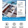 OCEANBROAD EVA Foam Boat Flooring 96”x2.4” with 3M Adhesive Backing Marine Self-Adhesive Decking Faux Teak Sheet for Boats Swim Platform Helm Pad RV Floor(Gray with Red Seam Lines(Borders))