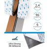 OCEANBROAD EVA Foam Boat Flooring 96”x2.4” with 3M Adhesive Backing Marine Self-Adhesive Decking Faux Teak Sheet for Boats Swim Platform Helm Pad RV Floor(Gray with Black Seam Lines(Borders))