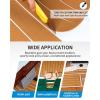 OCEANBROAD EVA Foam Boat Flooring 96”x2.4” with 3M Adhesive Backing Marine Self-Adhesive Decking Faux Teak Sheet for Boats Swim Platform Helm Pad RV Floor(Brown with White Seam Lines(Borders))