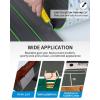 OCEANBROAD EVA Foam Boat Flooring 96”x2.4” with 3M Adhesive Backing Marine Self-Adhesive Decking Faux Teak Sheet for Boats Swim Platform Helm Pad RV Floor(Dark Gray with Green Seam Lines(Borders))