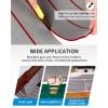 OCEANBROAD EVA Foam Boat Flooring 96”x2.4” with 3M Adhesive Backing Marine Self-Adhesive Decking Faux Teak Sheet for Boats Swim Platform Helm Pad RV Floor(Gray with Red Seam Lines(Borders))