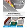 OCEANBROAD EVA Foam Boat Flooring 96”x2.4” with 3M Adhesive Backing Marine Self-Adhesive Decking Faux Teak Sheet for Boats Swim Platform Helm Pad RV Floor(Gray with White Seam Lines(Borders))