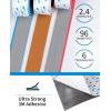 OCEANBROAD EVA Foam Boat Flooring 96”x2.4” with 3M Adhesive Backing Marine Self-Adhesive Decking Faux Teak Sheet for Boats Swim Platform Helm Pad RV Floor(Gray with White Seam Lines(Borders))