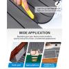 OCEANBROAD EVA Foam Boat Flooring 96”x2.4” with 3M Adhesive Backing Marine Self-Adhesive Decking Faux Teak Sheet for Boats Swim Platform Helm Pad RV Floor(Dark Gray with Black Seam Lines(Borders))