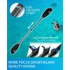 OCEANBROAD Full Carbon Fiber Adjustable Kayak Paddle, 2-Piece, with Paddle Bag and Paddle Leash(86in-90.5in/220cm-230cm)