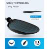 OCEANBROAD Full Carbon Fiber Adjustable Kayak Paddle Lightweight with Wing Blade, 82in-86in/210cm-220cm, 2-Piece, with Paddle Bag and Paddle Leash, Black