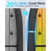 OCEANBROAD Kayak Cover Extra Wide, Water-Resistant UV-Resistant Kayak Canoe Fishing Boat Dust Covers for Outdoor Storage, Suitable for 13.8-15ft Length, Up to 55in Width, 420D Black(600D Black)