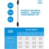 OCEANBROAD Kayak Paddle 86in/218cm, 90.5in/230cm, 95in/241cm Alloy Shaft Kayaking Boating Canoeing Oar with Paddle Leash(Black)