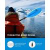 OCEANBROAD Kayak Paddle 86in/218cm, 90.5in/230cm, 95in/241cm Alloy Shaft Kayaking Boating Canoeing Oar with Paddle Leash(Blue)