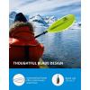 OCEANBROAD Kayak Paddle 86in/218cm, 90.5in/230cm, 95in/241cm Alloy Shaft Kayaking Boating Canoeing Oar with Paddle Leash(Green)
