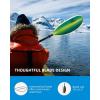 OCEANBROAD Kayak Paddle 86in/218cm, 90.5in/230cm, 95in/241cm Alloy Shaft Kayaking Boating Canoeing Oar with Paddle Leash(Green Aurora)