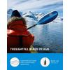 OCEANBROAD Kayak Paddle 86in/218cm, 90.5in/230cm, 95in/241cm Alloy Shaft Kayaking Boating Canoeing Oar with Paddle Leash(HexaGradient Blue)