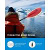 OCEANBROAD Kayak Paddle 86in/218cm, 90.5in/230cm, 95in/241cm Alloy Shaft Kayaking Boating Canoeing Oar with Paddle Leash(Red)