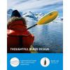 OCEANBROAD Kayak Paddle 86in/218cm, 90.5in/230cm, 95in/241cm Alloy Shaft Kayaking Boating Canoeing Oar with Paddle Leash(Yellow Aurora)
