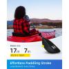 OCEANBROAD Kayak Paddle 86in/218cm, 90.5in/230cm Alloy Shaft 2-Piece Floatable Kayak Oar for Kayaking Canoeing Boating(Black)