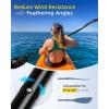 OCEANBROAD Kayak Paddle 86in/218cm, 90.5in/230cm Alloy Shaft 2-Piece Floatable Kayak Oar for Kayaking Canoeing Boating(Black Mist)