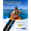 OCEANBROAD Kayak Paddle 86in/218cm, 90.5in/230cm Alloy Shaft 2-Piece Floatable Kayak Oar for Kayaking Canoeing Boating(Blue)