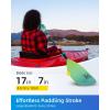 OCEANBROAD Kayak Paddle 86in/218cm, 90.5in/230cm Alloy Shaft 2-Piece Floatable Kayak Oar for Kayaking Canoeing Boating(Green Aurora)