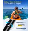 OCEANBROAD Kayak Paddle 86in/218cm, 90.5in/230cm Alloy Shaft 2-Piece Floatable Kayak Oar for Kayaking Canoeing Boating(Green Aurora)