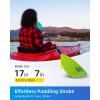 OCEANBROAD Kayak Paddle 86in/218cm, 90.5in/230cm Alloy Shaft 2-Piece Floatable Kayak Oar for Kayaking Canoeing Boating(Green Bubbles)